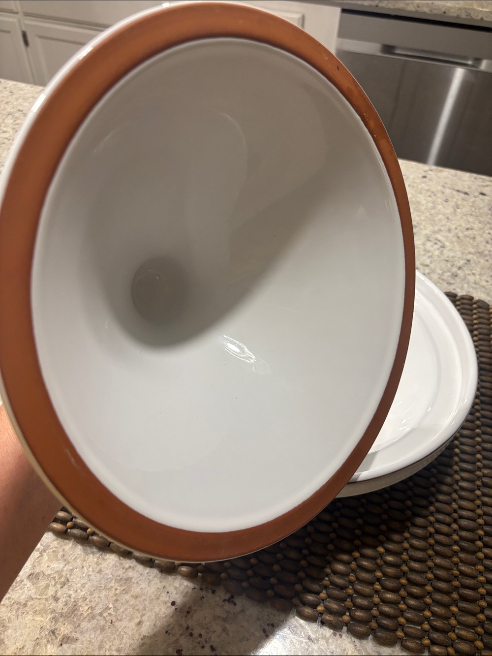 Pottery Barn White Glazed Terracotta Tagine 11” - Picture 7 of 9